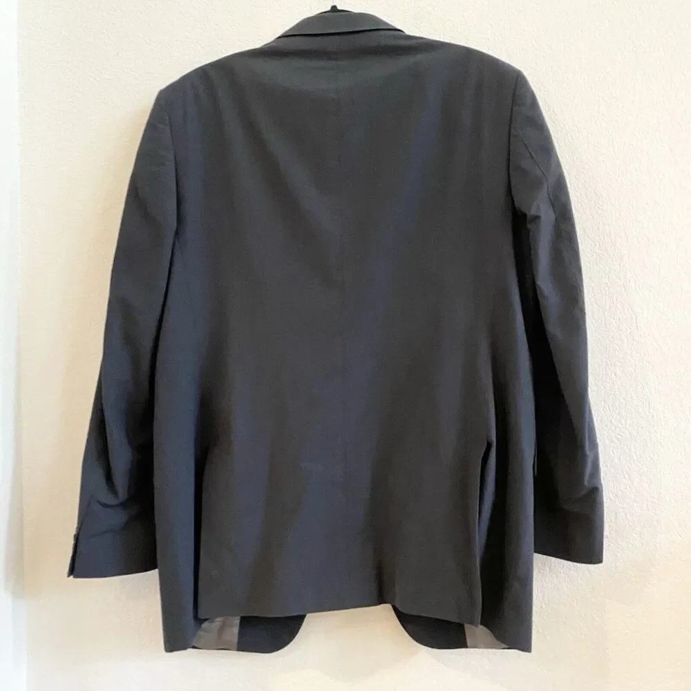 BANANA REPUBLIC Men's 44 Regular Black Sport Coat Notched Collar 100%‎ Cotton